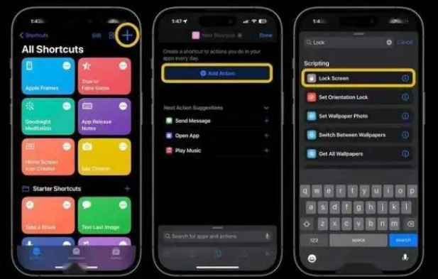 交城苹果14锁屏维修店分享iPhone14升级iOS16.4后如何创建锁屏快捷方式 