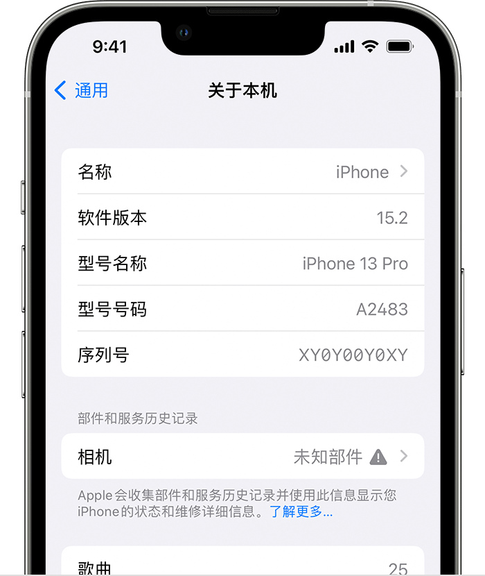 交城苹果维修分享iPhone 出现提示相机“未知部件”是什么原因？ 