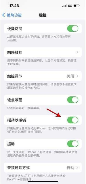 交城苹果手机维修分享iPhone手机如何设置摇一摇删除文字 