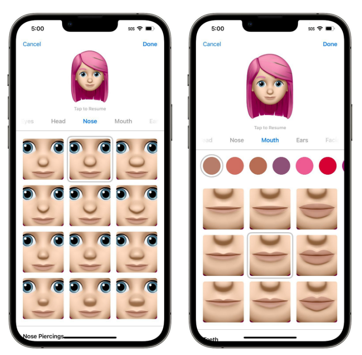 交城苹果手机维修分享​iOS 16中的拟我表情有了哪些变化和升级 